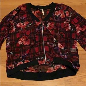 Mesh floral shirt